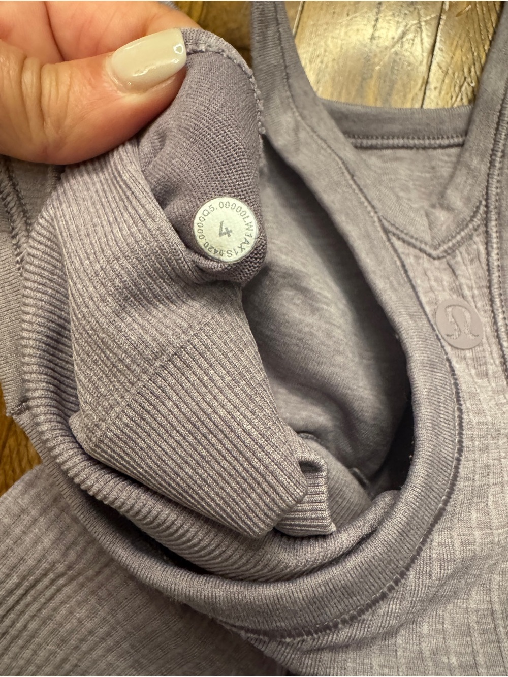 Lululemon Lavender Racerback Ribbed Tank Top Size 4 - Picture 4 of 5